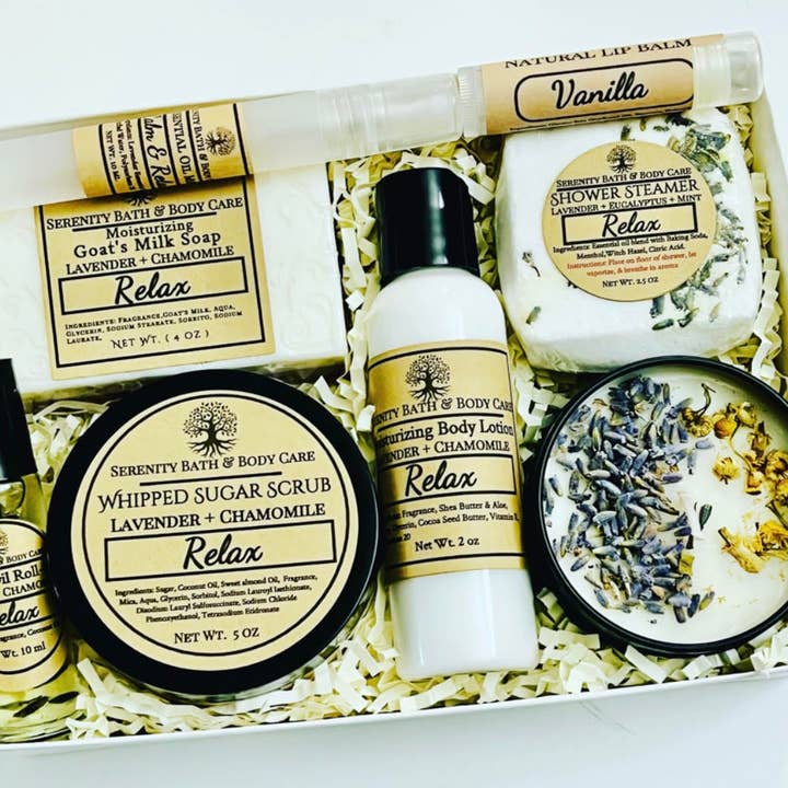 Relax Spa geschenkdoos voor haar| Moederdaggeschenk|Bedrijfscadeau voor wholesale door Serenity Bath and Body Care