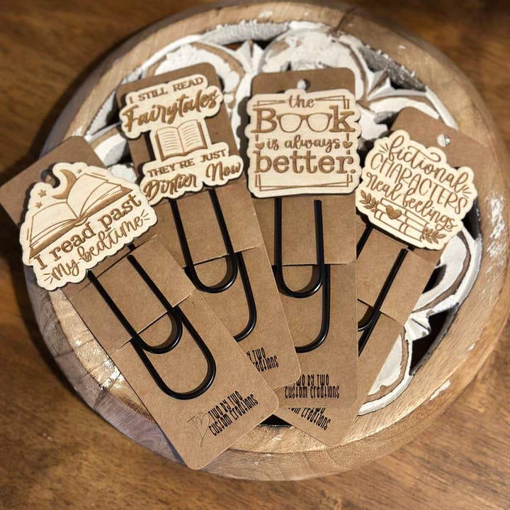 Laser engraved bookmark/jumbo for wholesale by Two By Two Supply Co.