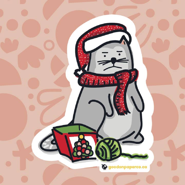 Miauige Weihnachten | Vinylaufkleber für den Großhandel von Good on Paper