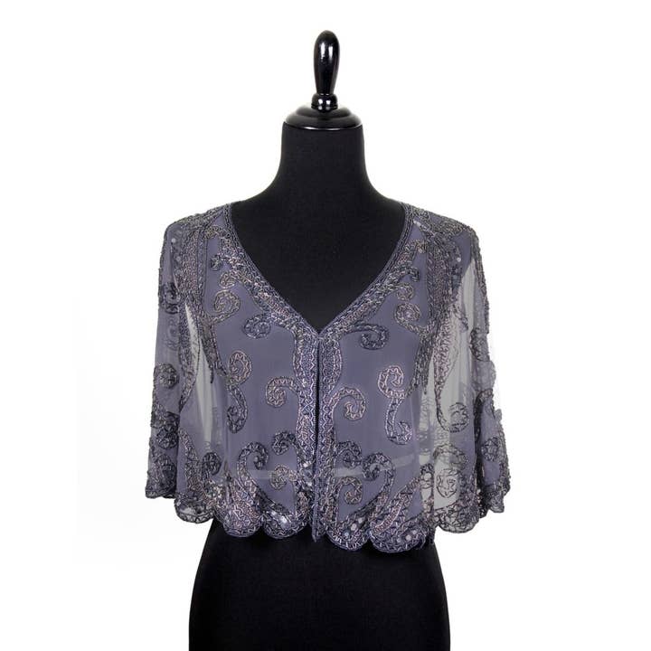 Western Fashion - Wholesale Cape - Women's - 8906 - Beaded Flapper Cape4
