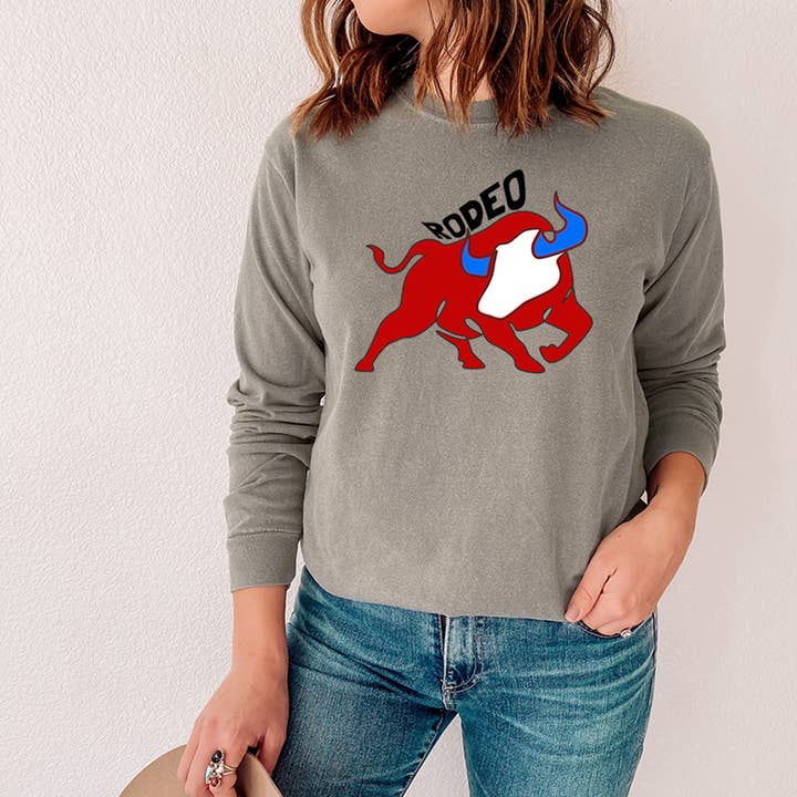 American Rodeo longsleeve voor wholesale door The Dirty Cowgirl Apparel