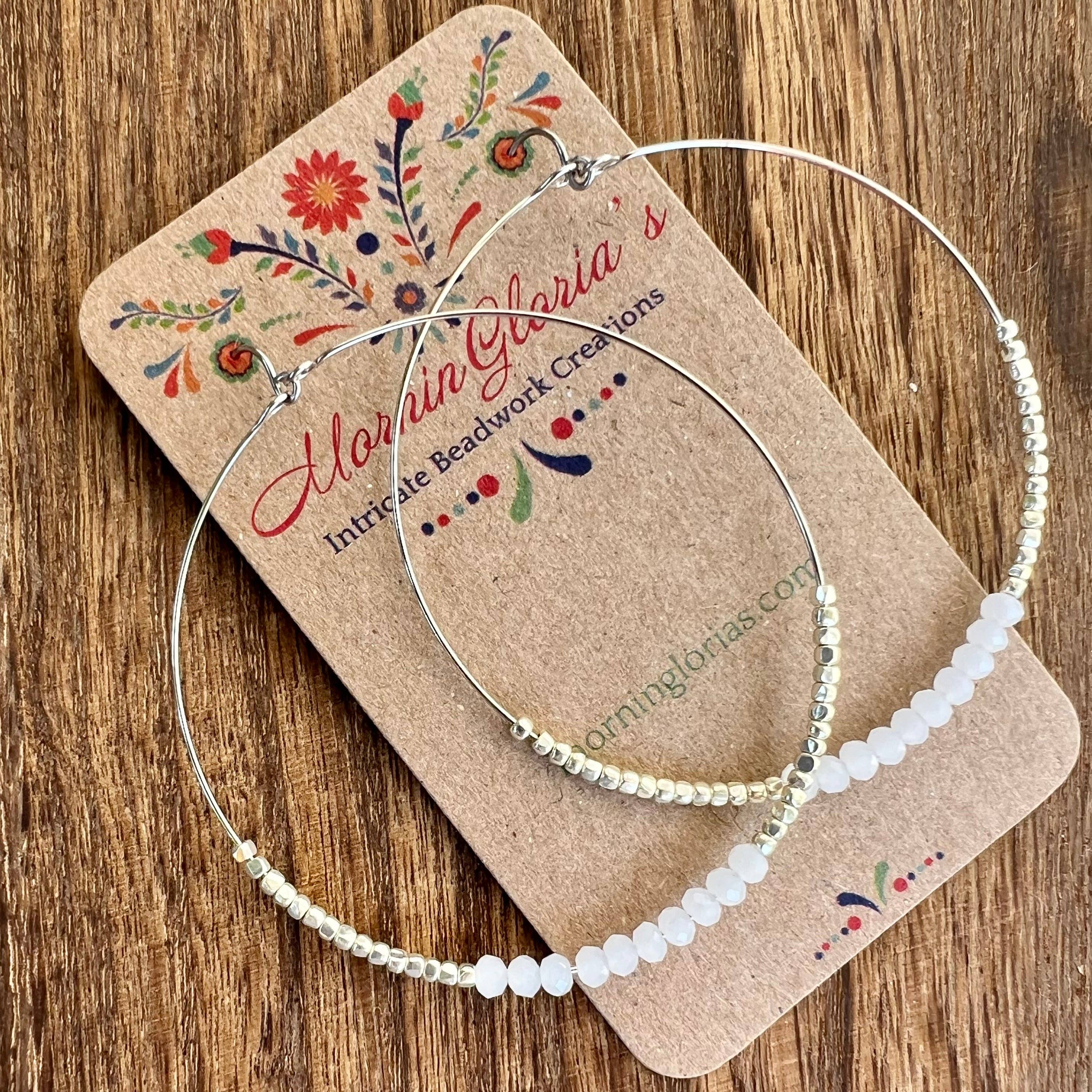 MorninGloria's - Wholesale Hoop Earrings - Crystal Beaded Hoop Earrings21