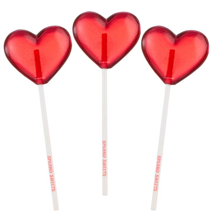 Red Heart Lollipops - 2" for wholesale by Sparko Sweets