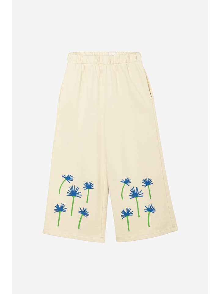 OXOX CLUB - Wholesale Pants - Kids - ORGANIC COTTON CORNFLOWER WIDE-LEG PANTS