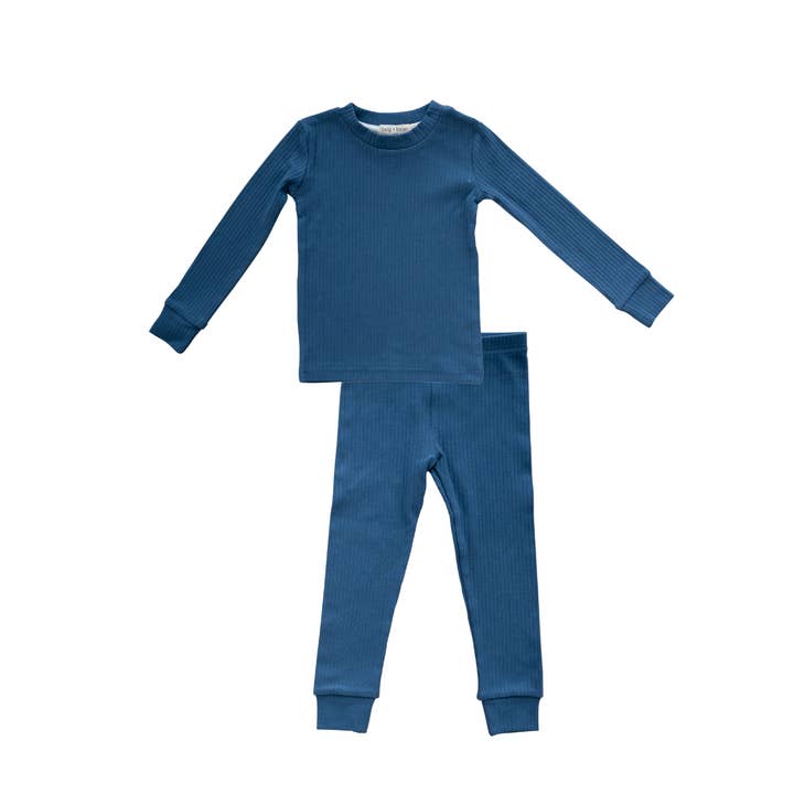 bug + bean kids - Wholesale Top & Pant Set - Kids - Organic Cotton 2-Piece Set - Ocean Blue2