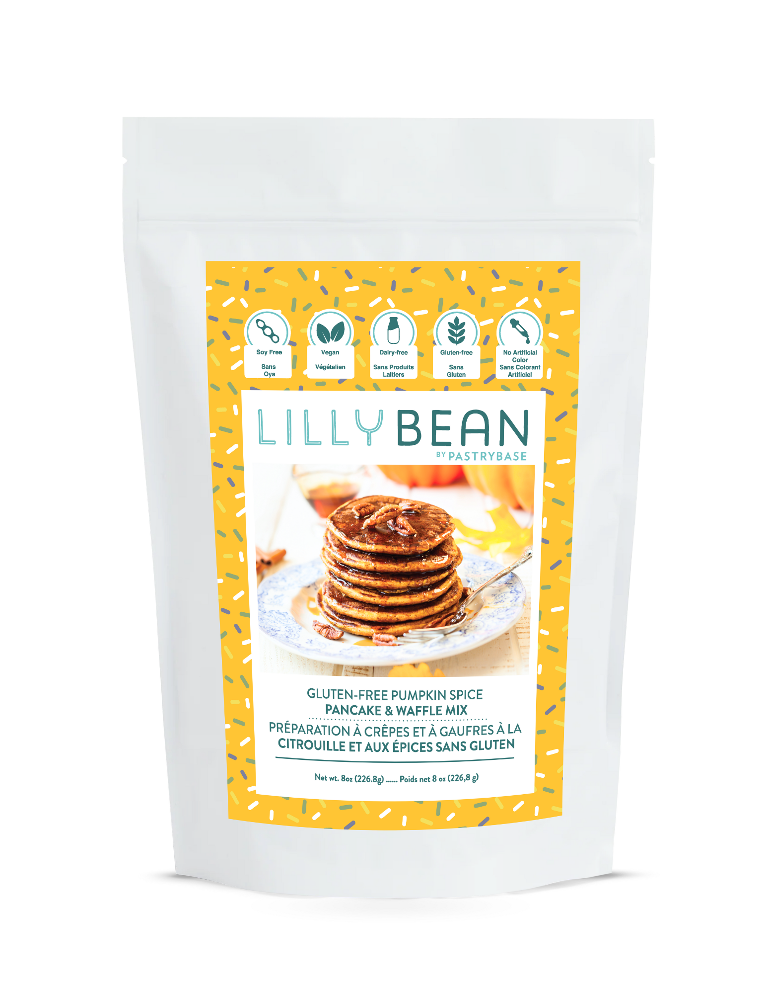 LillyBean Baking – Preparado de panqueca por atacado – Mistura vegana e sem glúten para panquecas e waffles de abóbora com especiarias1