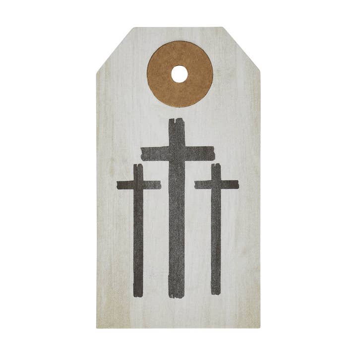 VHC Brands - Vente Textes pour étiquette cadeau - Célébrez les étiquettes en papier avec croix et ficelle 2,75x1,5 - Lot de 501