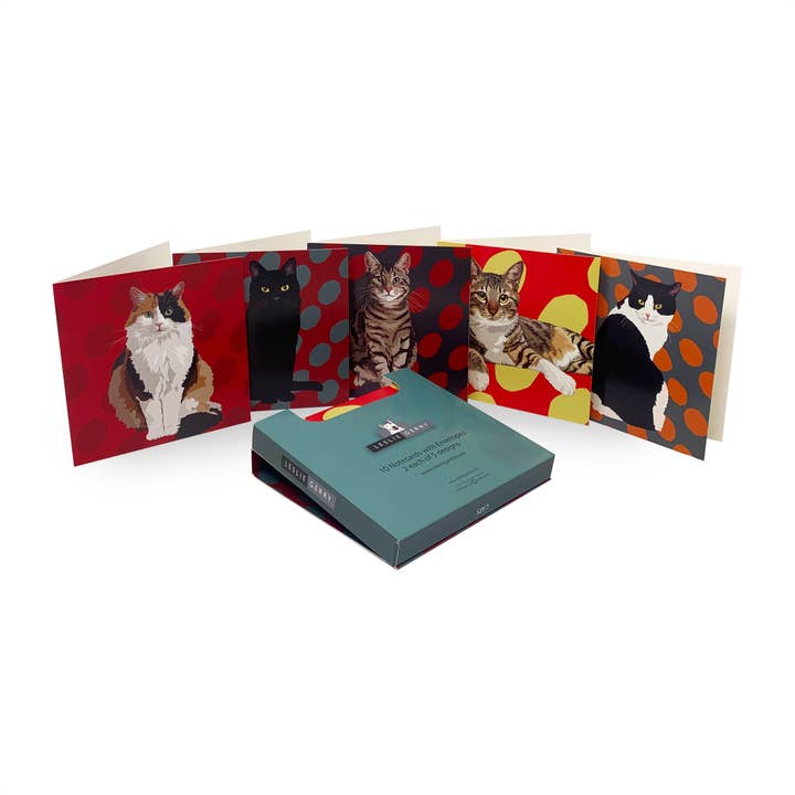 Cat Greeting Card Pack for wholesale by Leslie Gerry