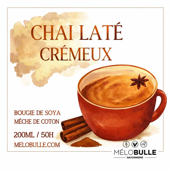 Chandelle Melobulle chai laté crémeux for wholesale by Création cocolyly inc.