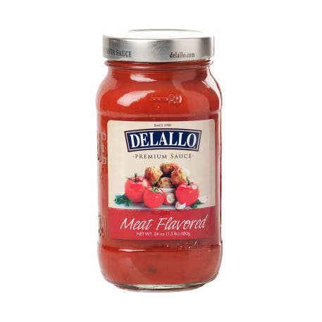 Jarred Meat Sauce (Square) for wholesale by Delallo
