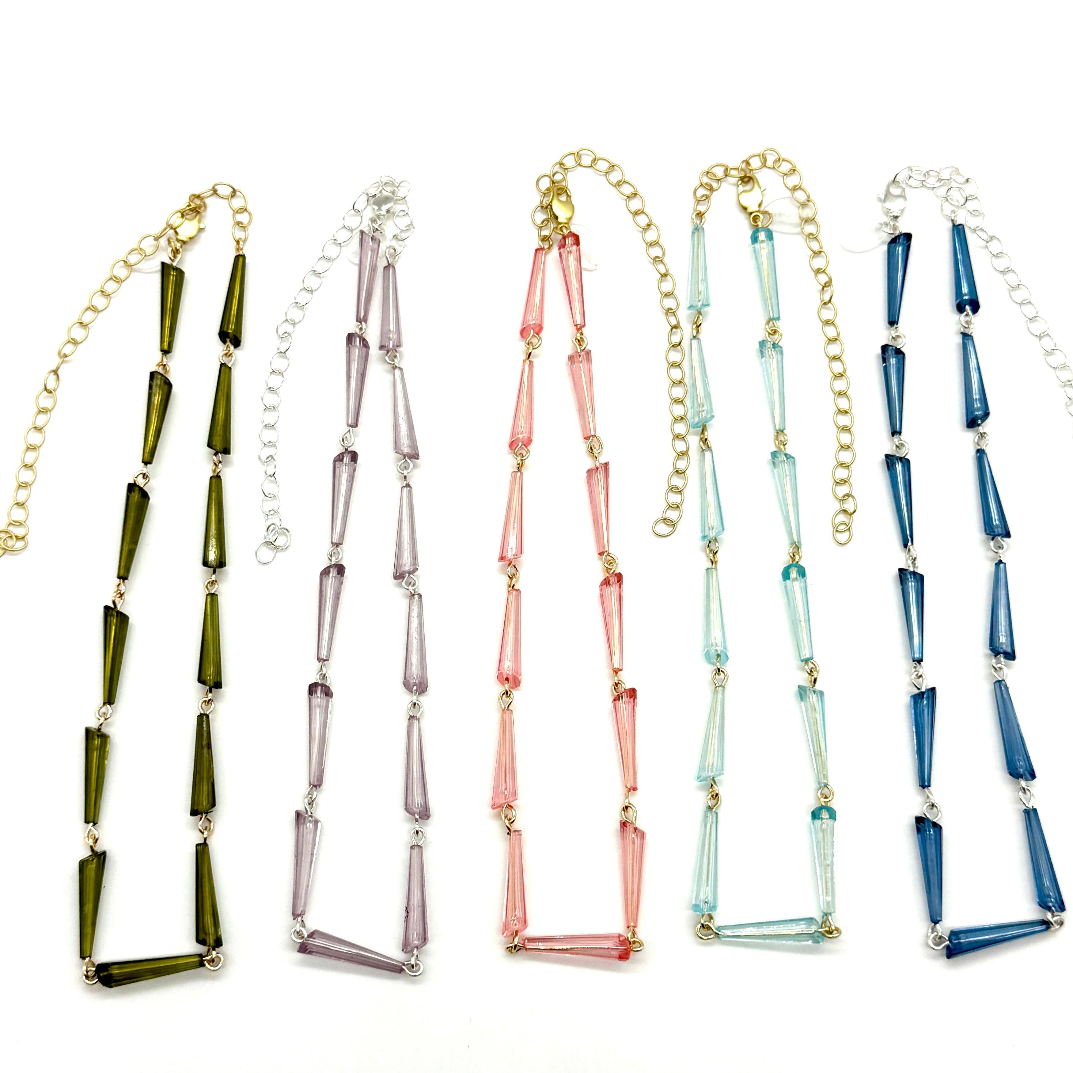 Leetie Lovendale - Wholesale Beaded/Pearl Necklace - Tapered Prism Amelia Necklace5