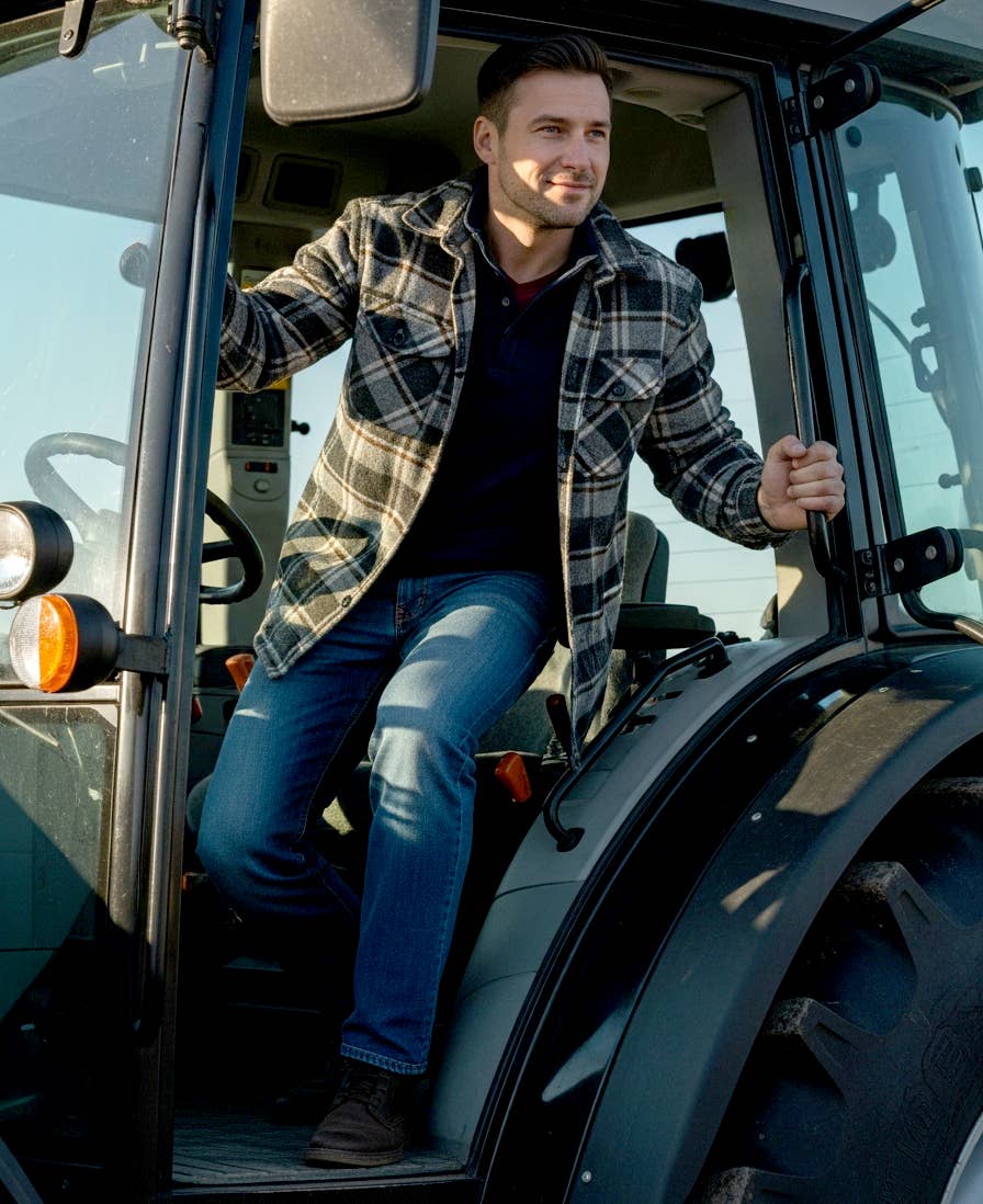 I-Wear Brands - Vente Chemise à col boutonné – homme - Veste-chemise en flanelle pour homme 100 % coton5