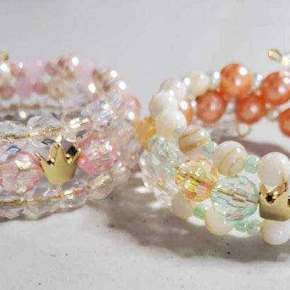 Thorneapple Designs - Wholesale Beaded Bracelet - Kids - Cuff Bracelet: Princess - Child