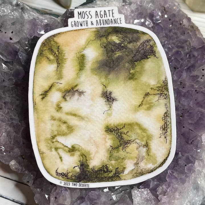 Vinylsticker van Moss Agate Crystal voor wholesale door Two Deserts