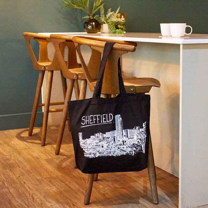 Sheffield Skyline Large Tote Bag for wholesale by Christopher Walster