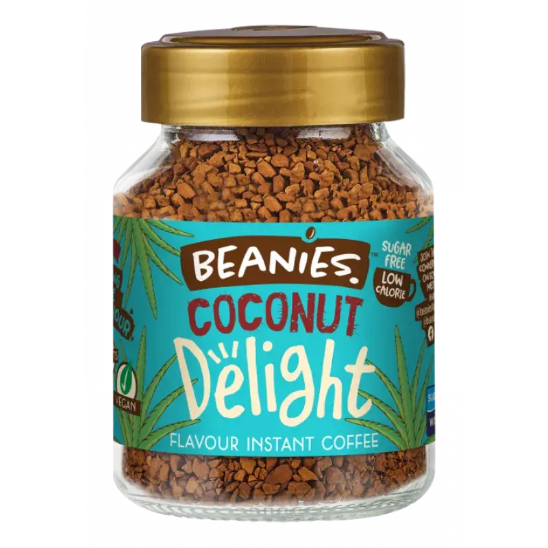 Beanies The Flavour Co. Ltd - Vendita all'ingrosso Caffè/espresso istantaneo - Beanies 50g Coconut Delight Caffè aromatizzato istantaneo1