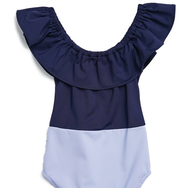 Ruffle Off The Shoulder Swimsuit for wholesale by Petite Hailey