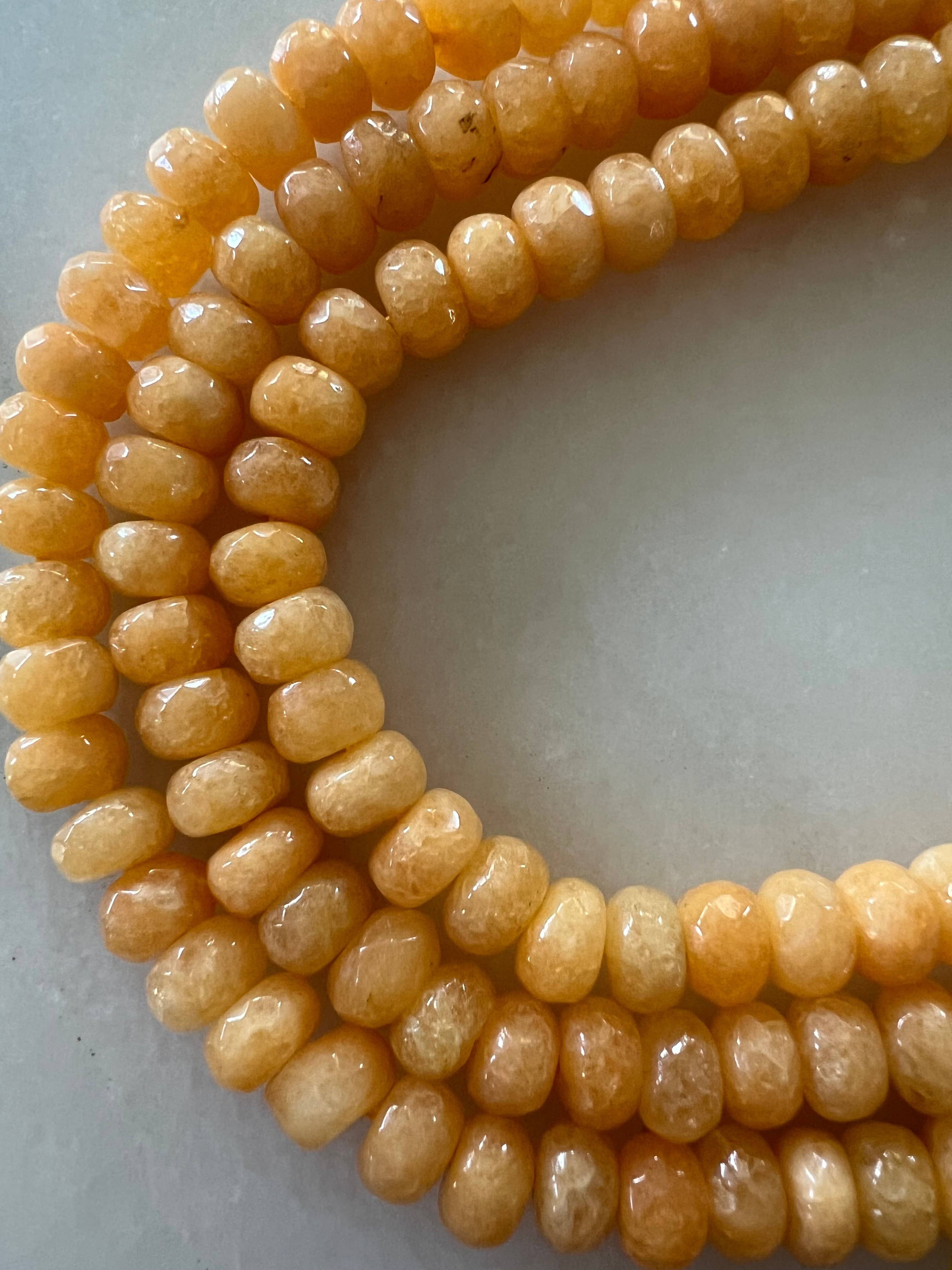 Sonya Renee Jewelry - Wholesale Beaded/Pearl Necklace - Candice Necklace - faceted and smooth gemstone roundels5