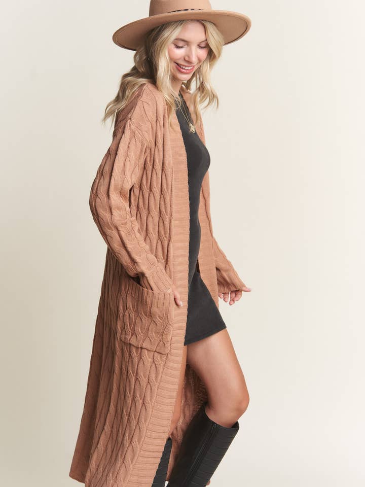 Madelyn – wholesale Cardigan – Women’s – LESW3774 - CABLE KNIT COZY SWEATER CARDIGAN13