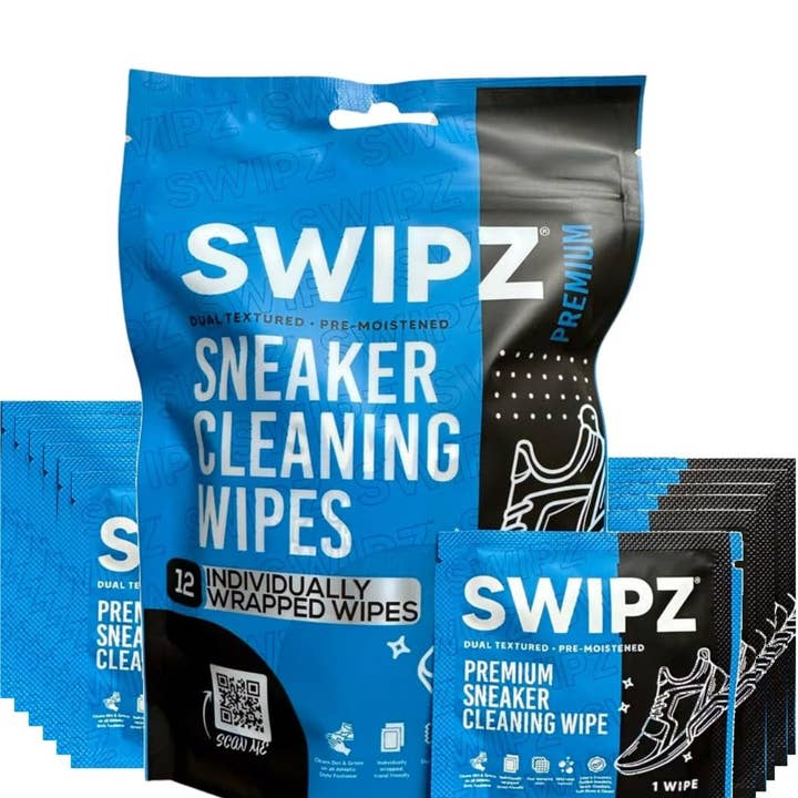 SWIPZ - Wholesale All-Purpose Cleaning Wipes - SWIPZ Sneaker Wipes Individually Wrapped (12pk)