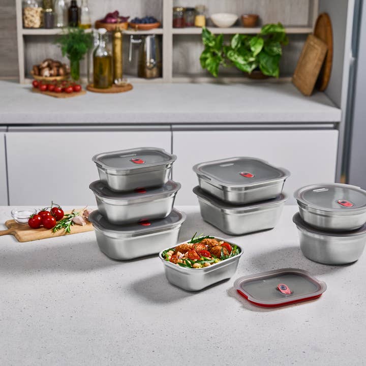 SET DELUXE - Acier inoxydable, micro-ondable - 5 tailles (40 unités) pour la vente par Black + Blum Europe