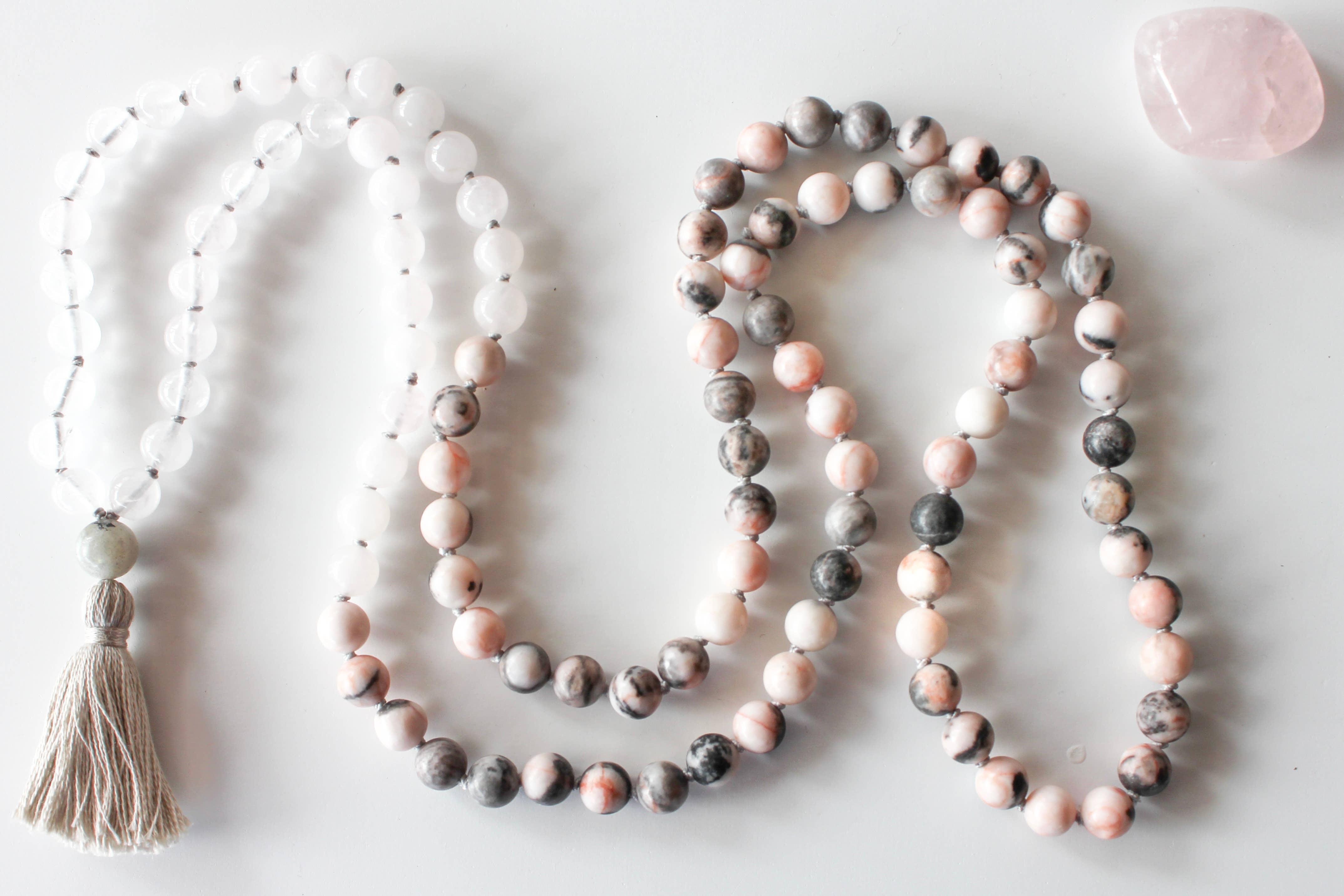 MadeByTheMoonchild - Wholesale Prayer Beads Necklace - Crown Chakra Illumination Mala | Elevate Your Consciousness1