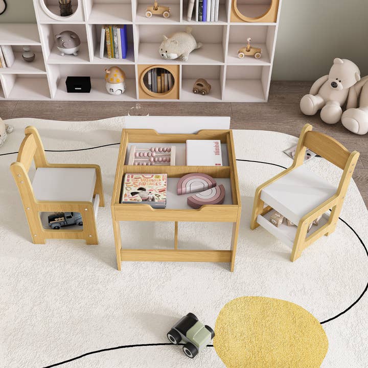 39F Inc. - Wholesale Chair - Kids - 3-in-1 Kids Study Table & Chairs Set - Detachable Blackboard2