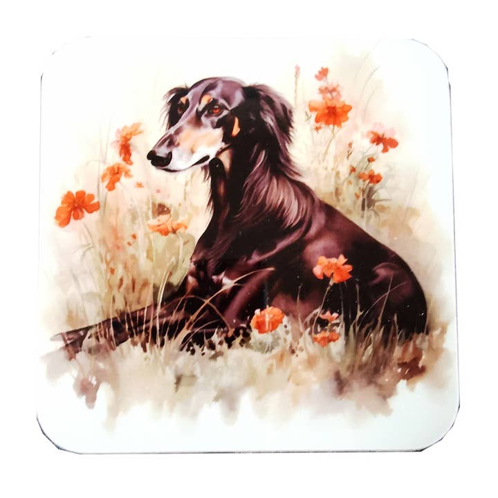 Saluki Coaster for wholesale by Dogcrafts