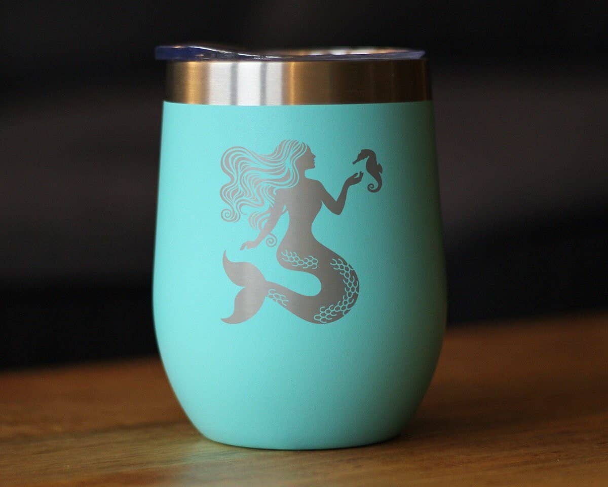 bevvee - Wholesale Insulated Mug/Tumbler - Mermaid Insulated Wine Tumbler - Beach Gifts and Decor7