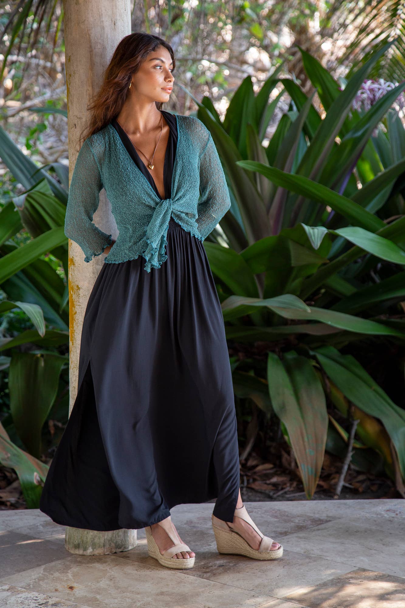 Bali Prema - Wholesale Cardigan - Women's - Summer Knit Cardigan Bolero Shrug Cover in Pine Green5