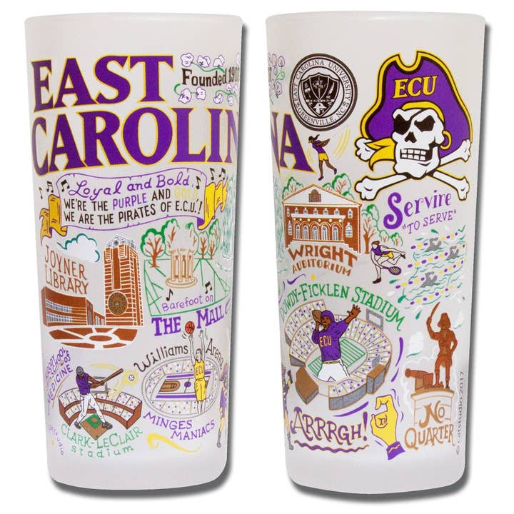 catstudio - Wholesale Drinking Glass/Cup - East Carolina University Collegiate Drinking Glass1