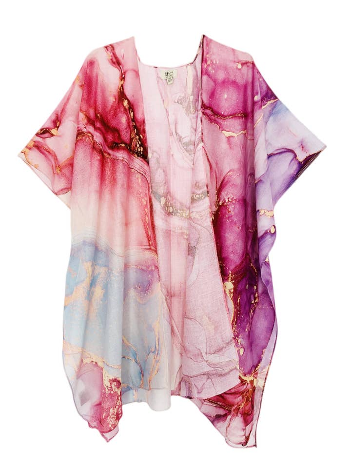 JC062713 Kimono aus rosa-lila Marmor für den Großhandel von JC Sunny Fashion