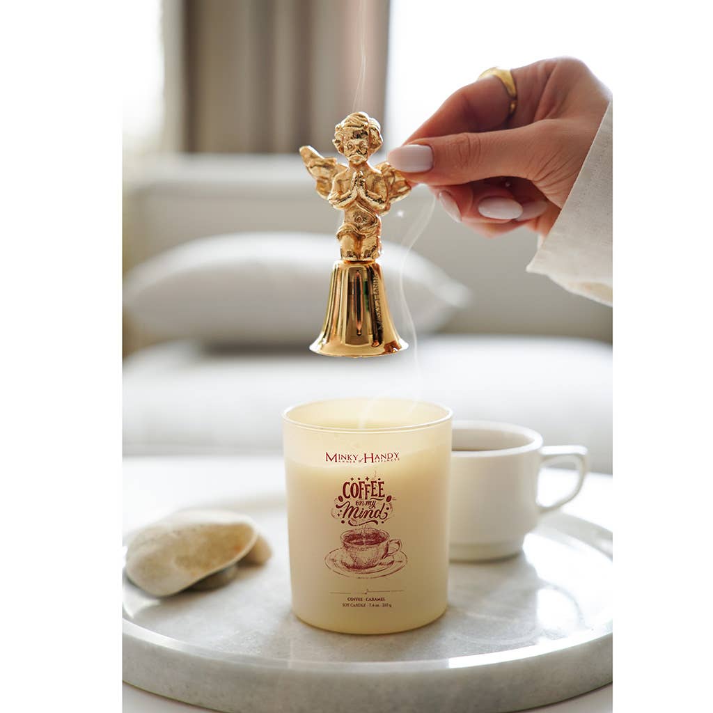 MINKY HANDY - Wholesale Candle Snuffer - Baby Angel-Shaped Small Brass Candle Snuffer - Gold