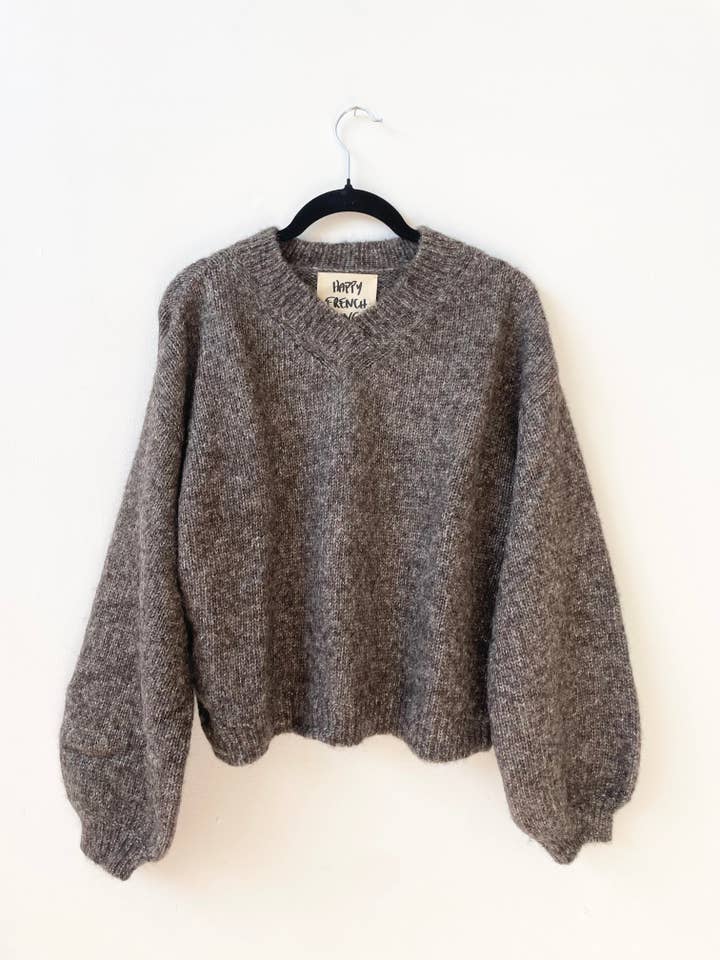Happy French Gang - Wholesale Knit Sweater - Women's - Hand-loomed Iron Félix Sweater, Undyed Alpaca