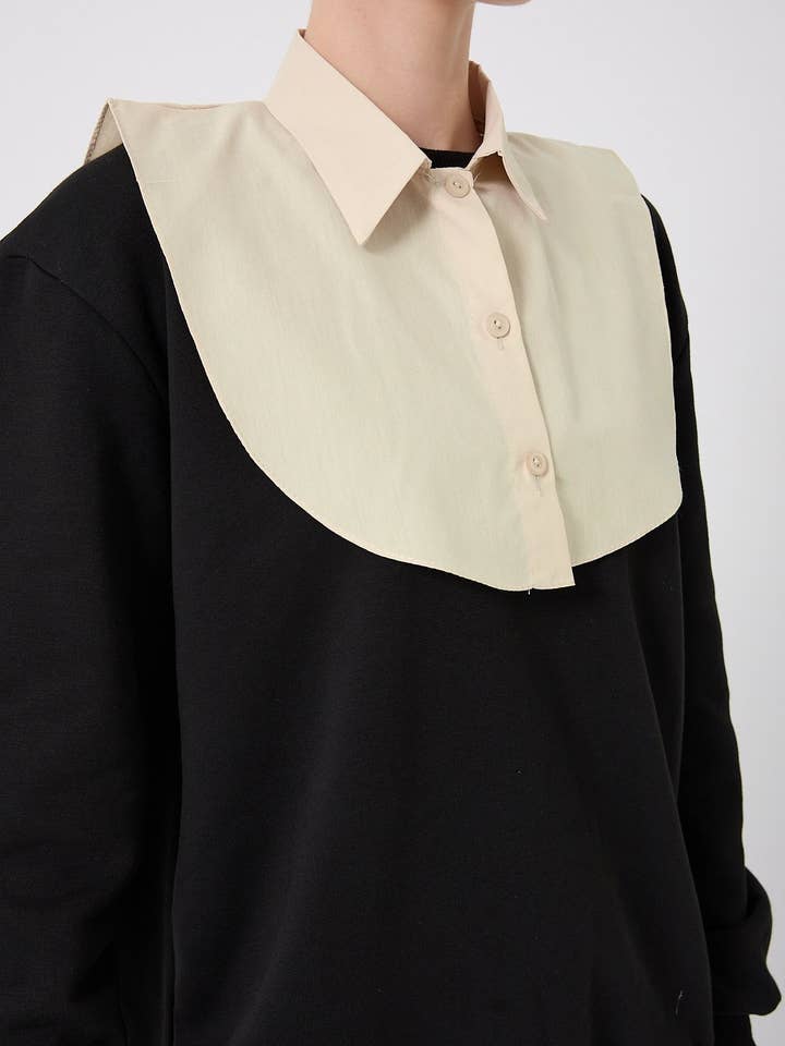 Akoya Hijabs - Wholesale Button Down Shirt - Women's - Detachable Collar Half Shirt12