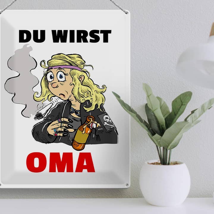 Femer - Wholesale Sign - Tin sign saying 30x40 cm Du werden OMA metal decorative sign3