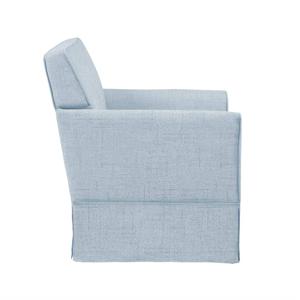 Olliix - Vente Chaises - Housse de fauteuil d'appoint Fauteuil simple Bleu clair4