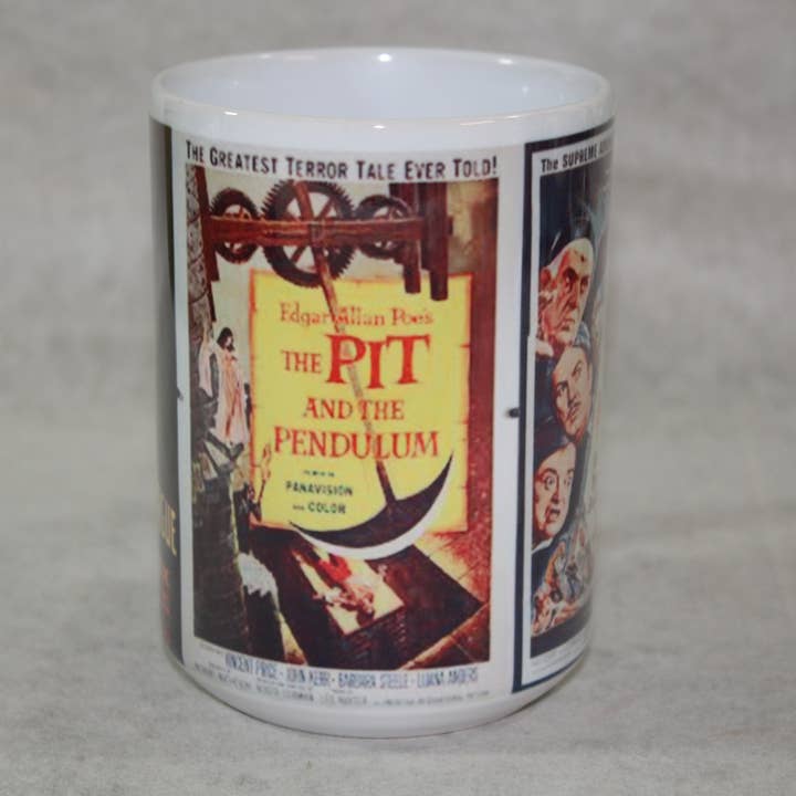 Raven Design - Wholesale Coffee mug - Edgar Allen Poe Movies Vincent Price and Bella Lugosi.1