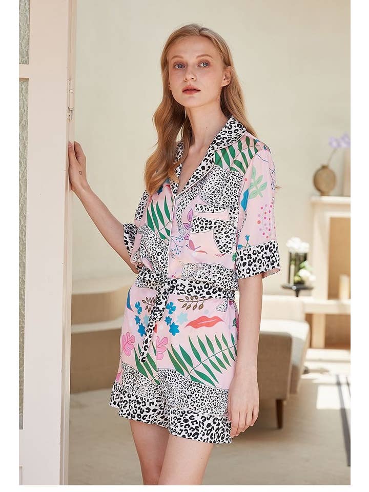 Miss Sparkling - Wholesale Sleepwear set – Women's - Printed two piece pajama set