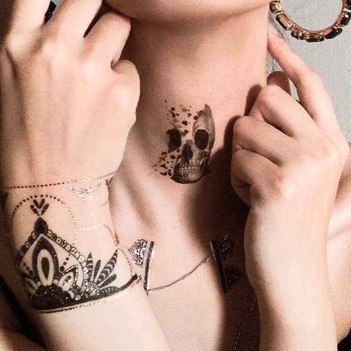 PAPERSELF - Wholesale Tijdelijke tattoo - Henna Black tijdelijke Tattoos Stickers