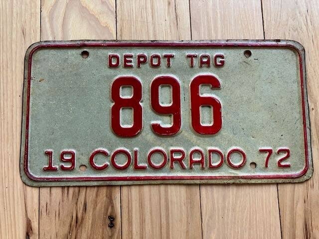 1972 Colorado Depot Tag License Plate for wholesale by RusticPlates