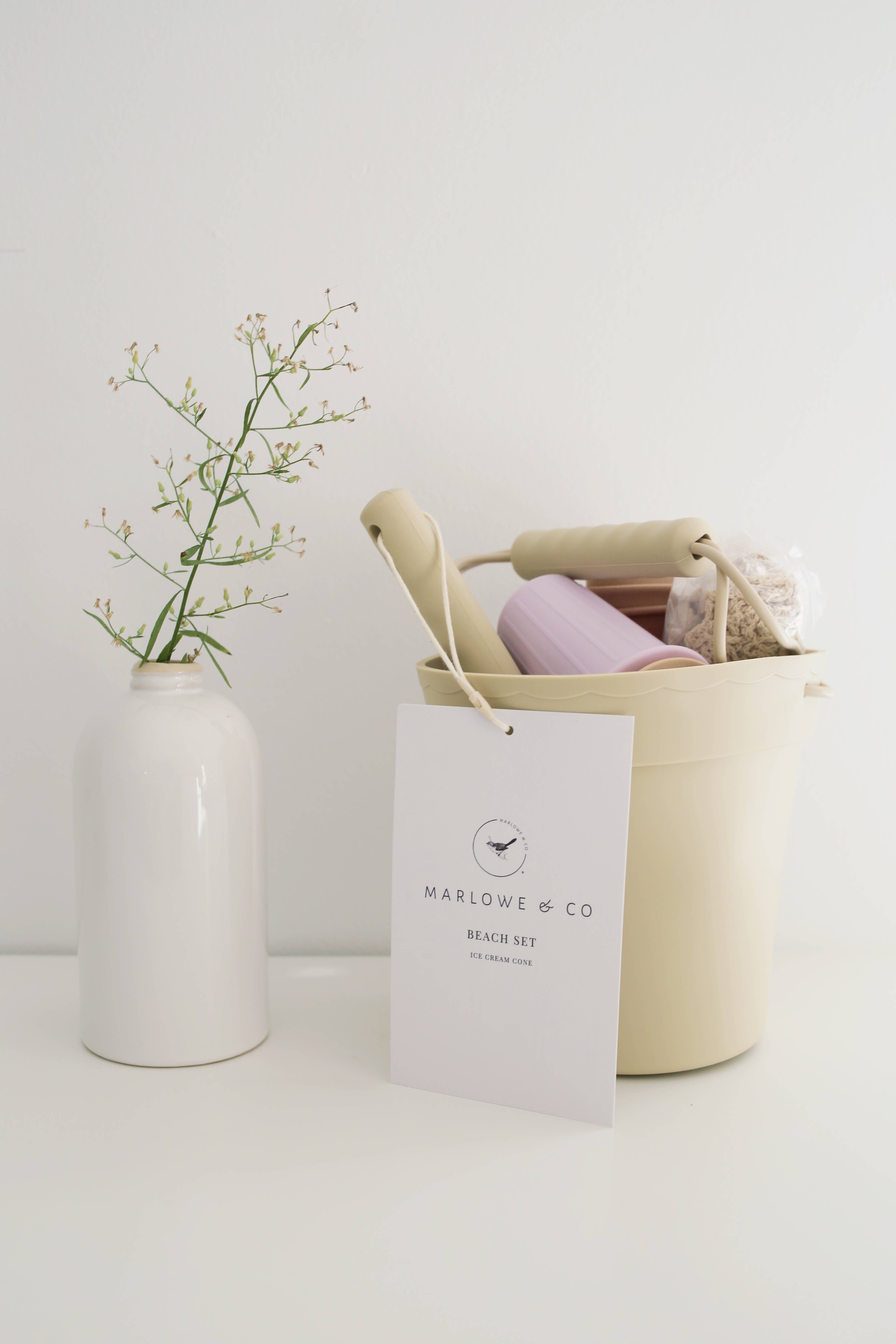 Marlowe & Co - Vente Jouet de plage/piscine - Enfant et bébé - Ensemble de Plage Glace Rétro Classique en Silicone1