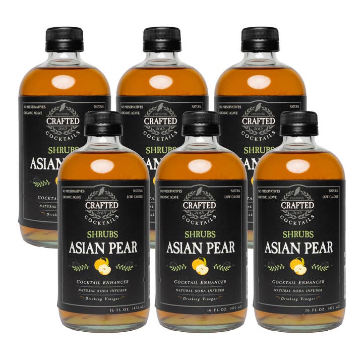 Crafted Cocktails - Wholesale Cocktail Mix/Syrup - Asian Pear Shrub - Cocktail Enhancer & Soda Flavoring