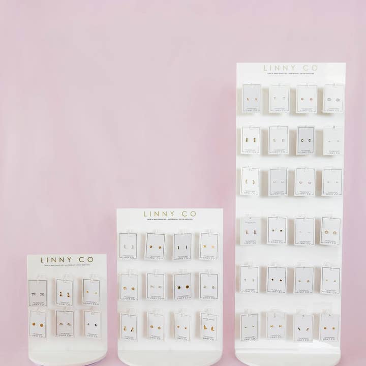 LINNY CO - Wholesale Jewelry Stand & Display - Display - Small Screwback Nap Stud Spinner - $358