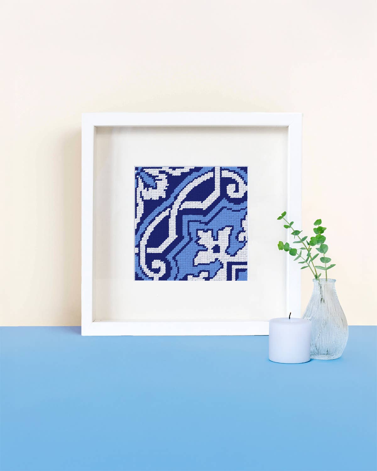 Unwind Studio - Wholesale DIY Craft Kit - Portuguese Tile Needlepoint Kit: Fontainhas