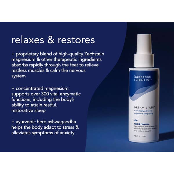 Barefoot Scientist - Wholesale Oral Supplement/Vitamin - Dream State Magnesium Sleep Spray | Best Seller