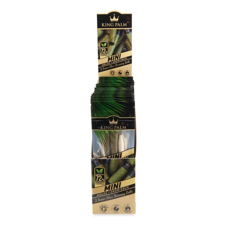 King Palm Mini Size Natural Roll 2pk Tubes - 20ct for wholesale by Cannatron