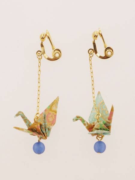 Ametsuchi by Amina Collection – wholesale Dangle earrings – ORIGAMI Crane Earrings - SARASA1