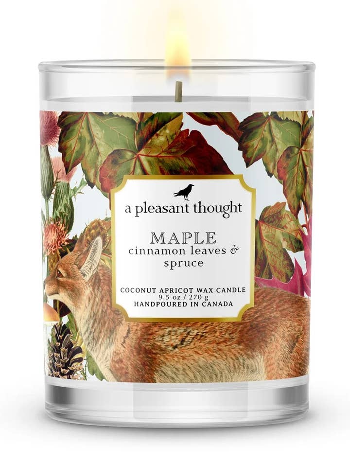 ÉRABLE | FEUILLES DE CANNELLE ET ÉPICÉA | BOUGIE pour la vente par A Pleasant Thought