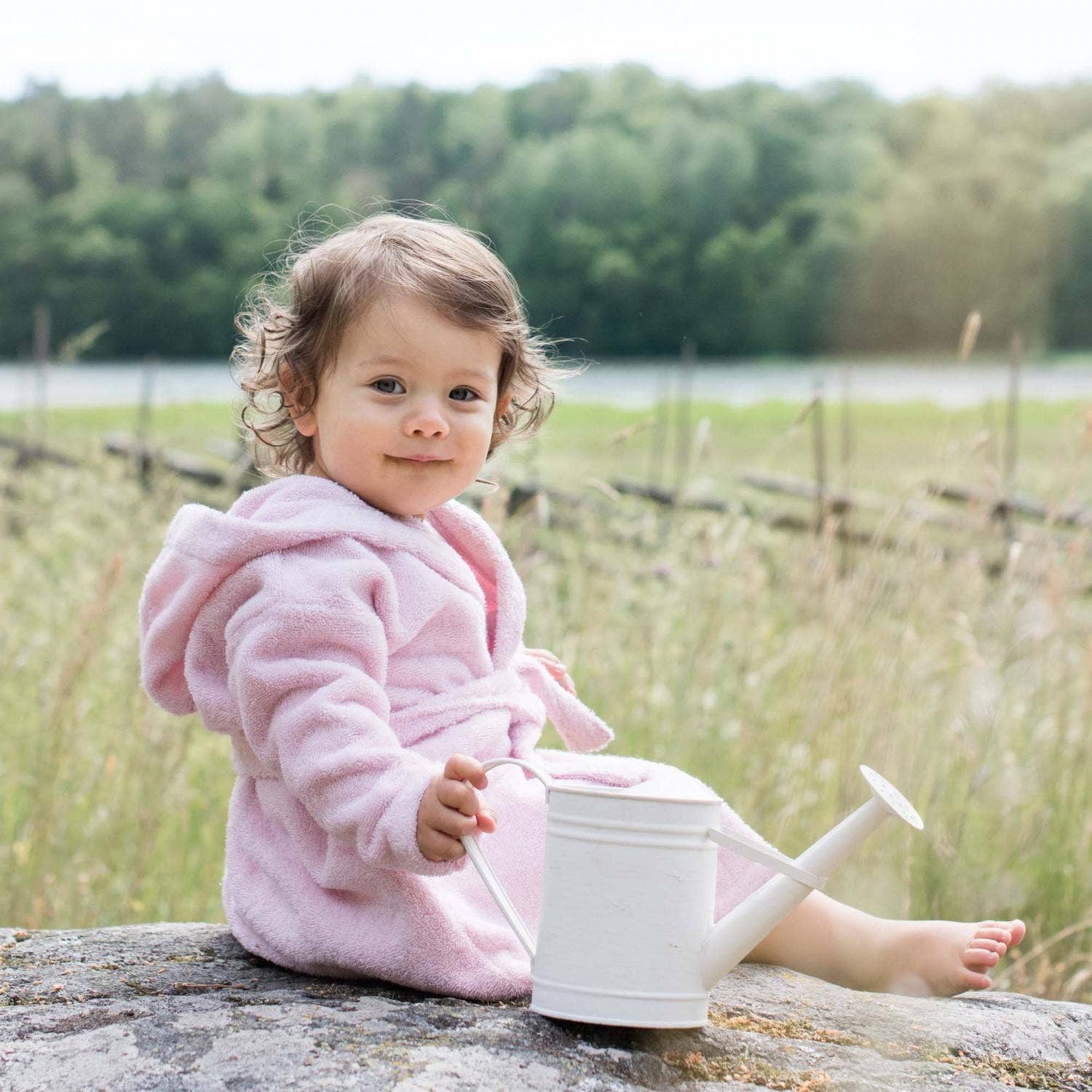 Summerville organic – Engroshandel Badekåbe - Børn – Økologisk badekåbe lyserød 8-10 år1
